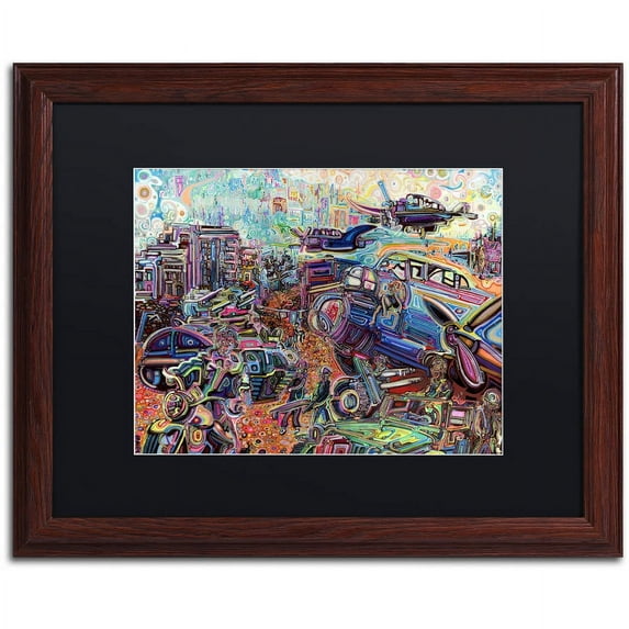 Trademark Fine Art "The Liberation of Ortona" Canvas Art by Josh Byer, Black Matte, Wood Frame