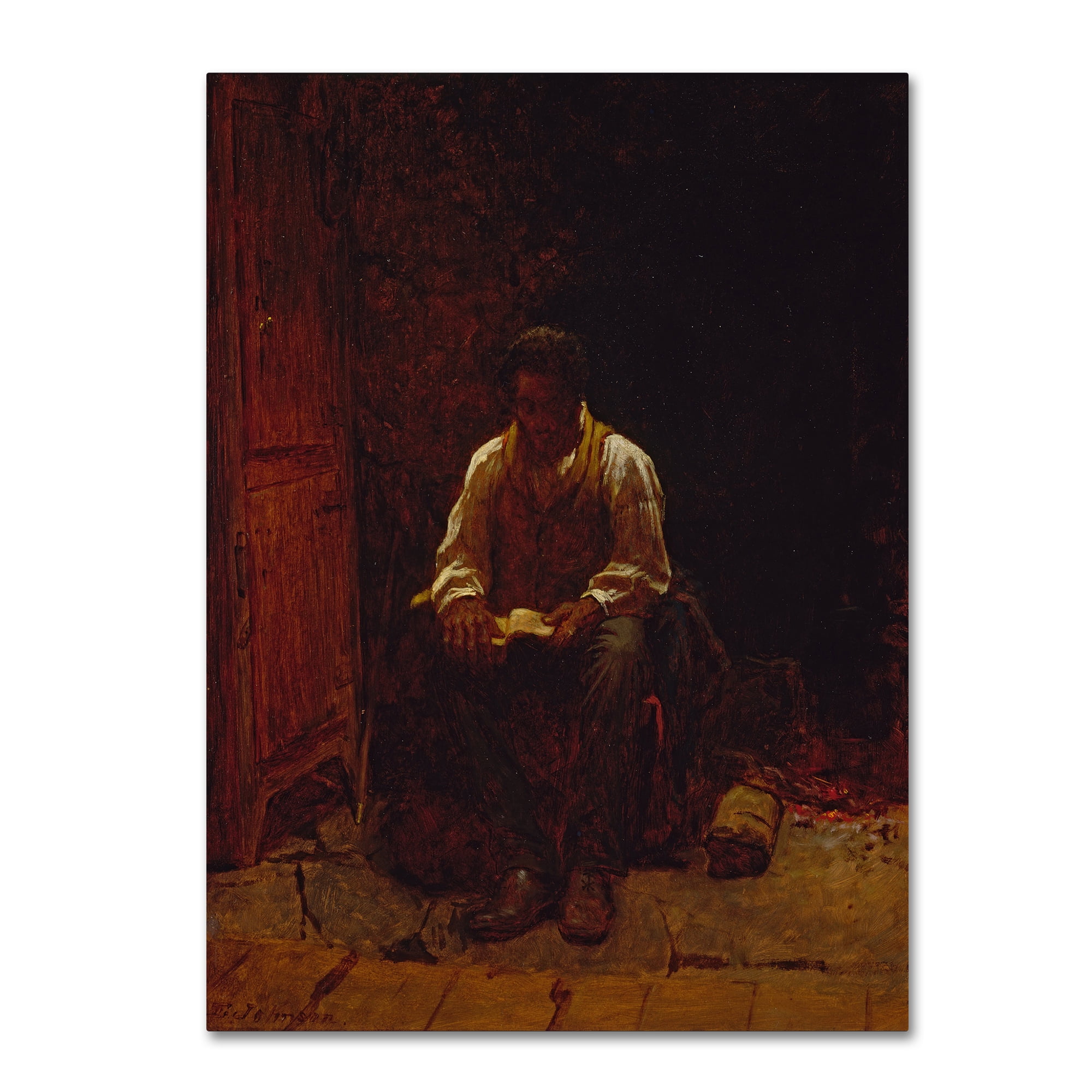 Eastman Johnson The Lord Is My Shepherd Religious Canvas Art