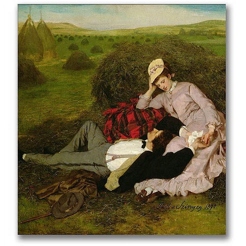 Free Shipping! Trademark Fine Art The Lovers 1870 Gallery Wrapped