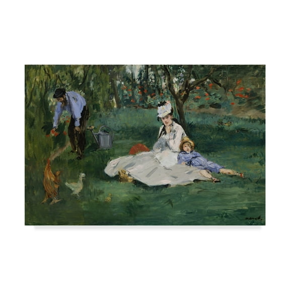 Trademark Fine Art 'The Monet Family' Canvas Art by Edouard Manet