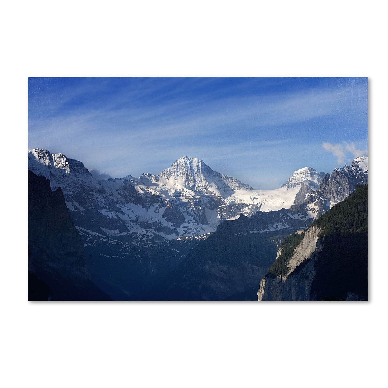 Trademark Fine Art "The Morning Comes Over the Swiss Alps" Canvas Art by Philippe Sainte-Laudy