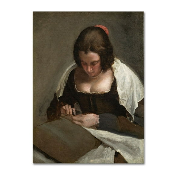 Trademark Fine Art "The Needlewoman 1640-50" Canvas Art by Diego Velazquez