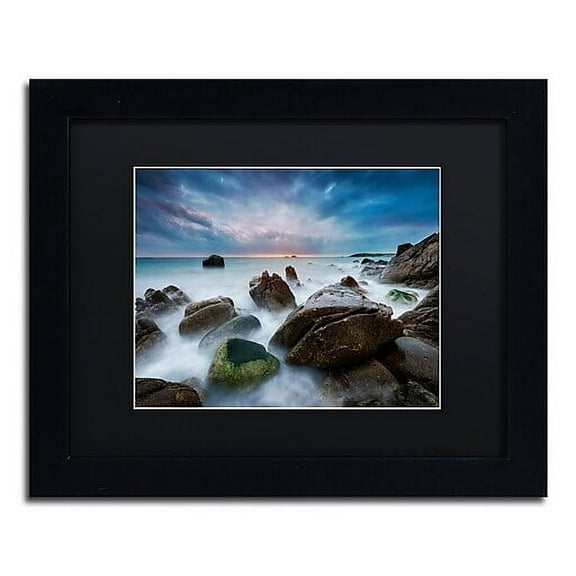 Trademark Fine Art "The Ocean Dream" Canvas Art by Mathieu Rivrin, Black Matte, Black Frame