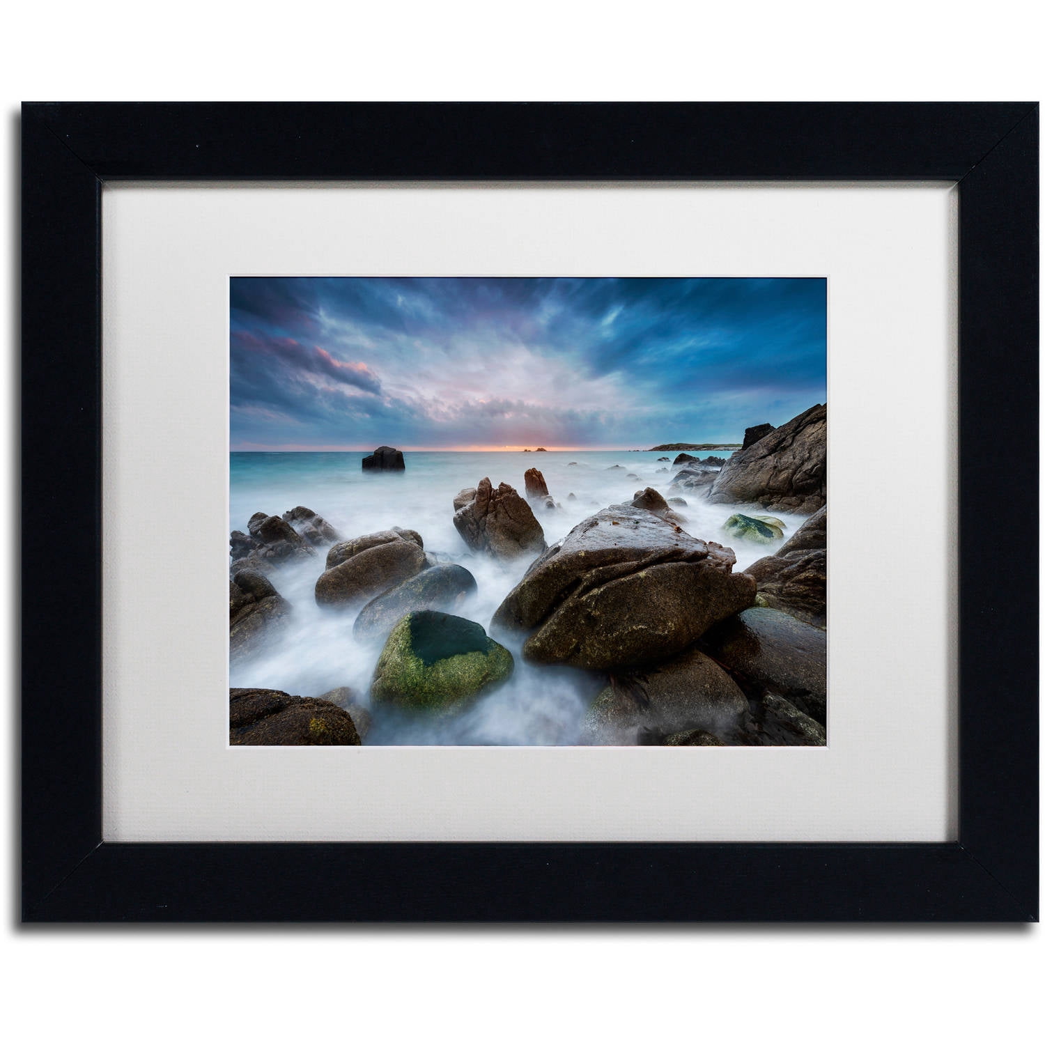 Trademark Fine Art "The Ocean Dream" Canvas Art by Mathieu Rivrin, White Matte, Black Frame