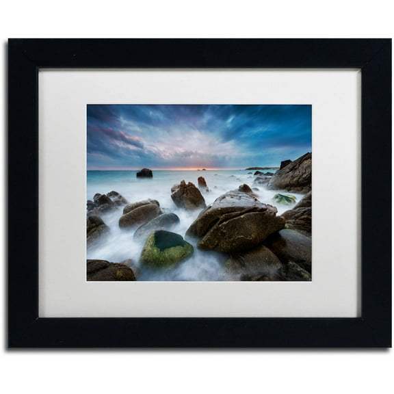 Trademark Fine Art "The Ocean Dream" Canvas Art by Mathieu Rivrin, White Matte, Black Frame
