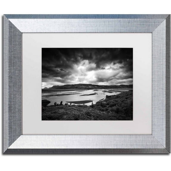 Trademark Fine Art 'The Onset of Darkness' Canvas Art by Philippe Sainte-Laudy, White Matte, Silver Frame