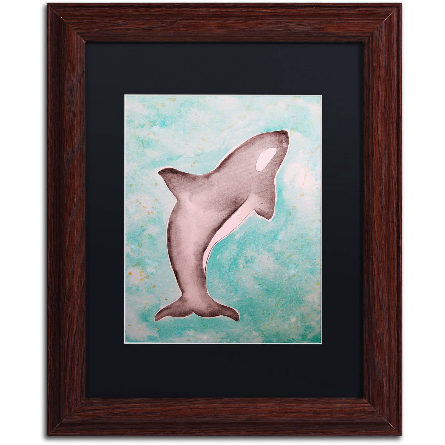 Trademark Fine Art 'The Orca' Canvas Art by Nicole Dietz, Black Matte, Wood Frame