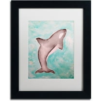 Trademark Fine Art 'The Orca' Canvas Art by Nicole Dietz, White Matte, Black Frame