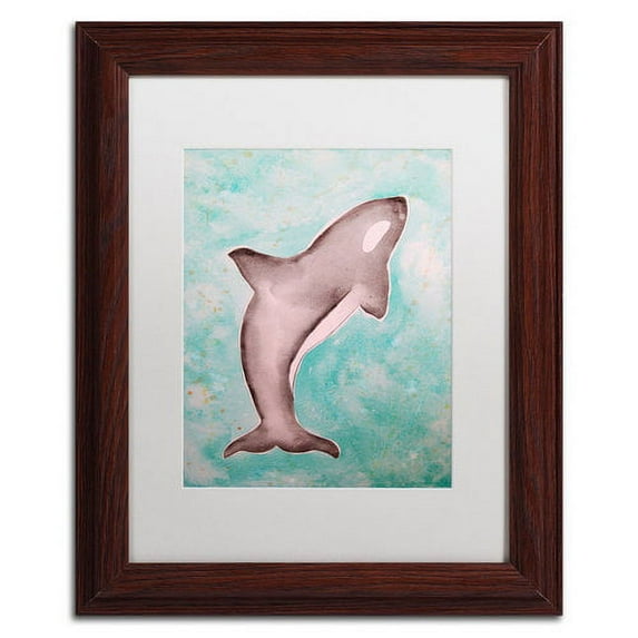 Trademark Fine Art 'The Orca' Canvas Art by Nicole Dietz, White Matte, Wood Frame