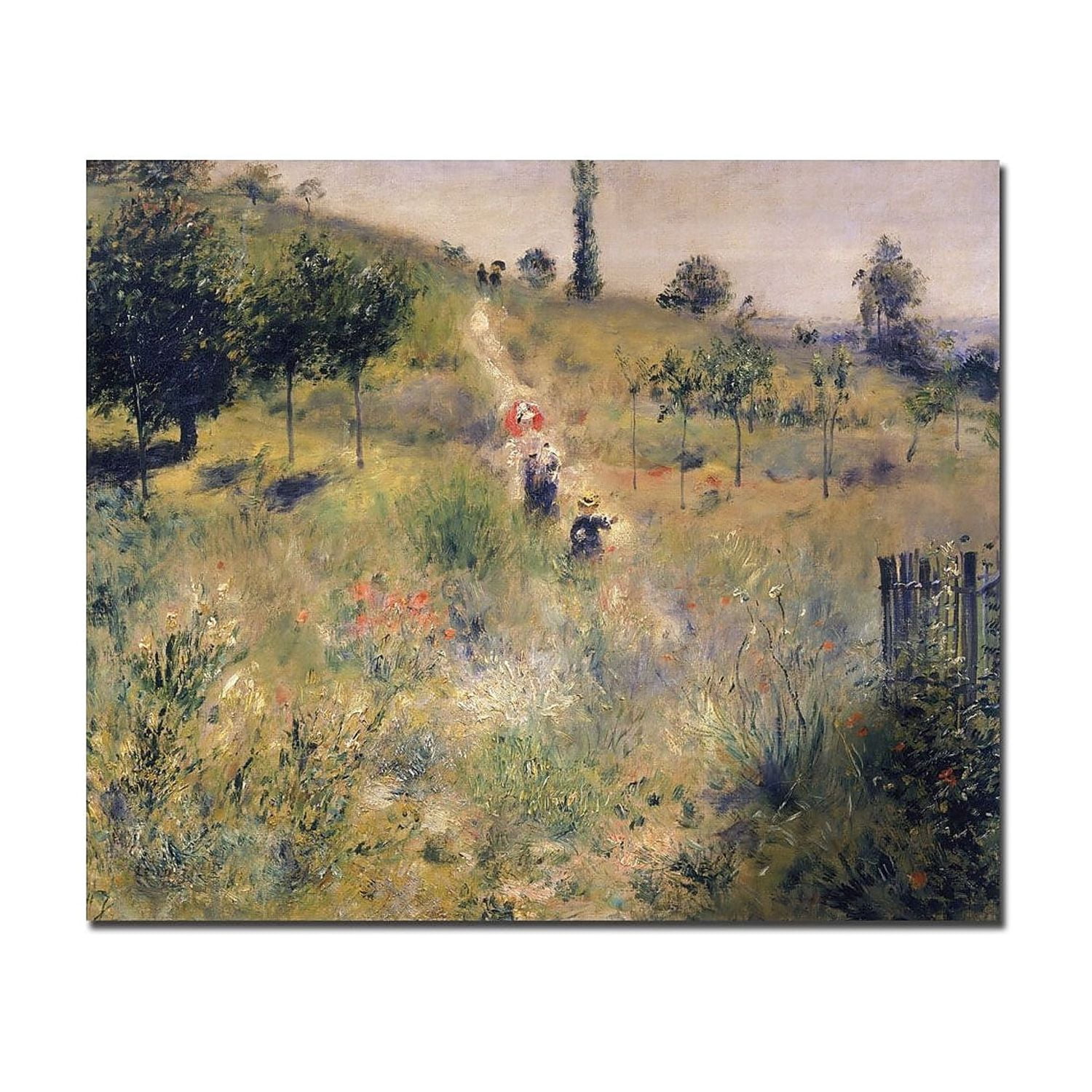 Trademark Fine Art "The Path through the Long Grass, 1875" Canvas Art by Pierre-Auguste Renoir