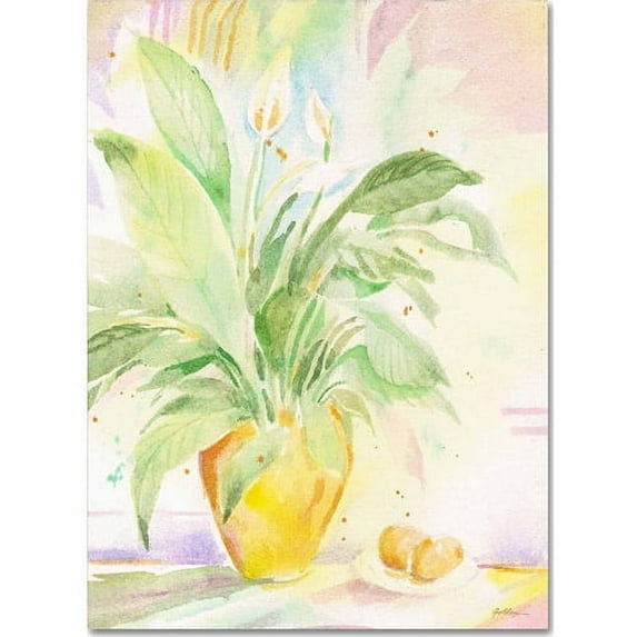 Trademark Fine Art "The Peace Lily" Canvas Art by Sheila Golden