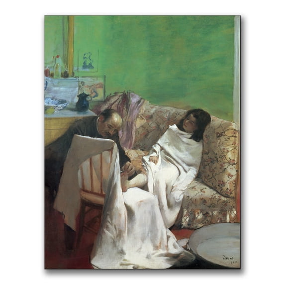 Trademark Fine Art "The Pedicure, 1873" Canvas Wall Art by Edgar Degas