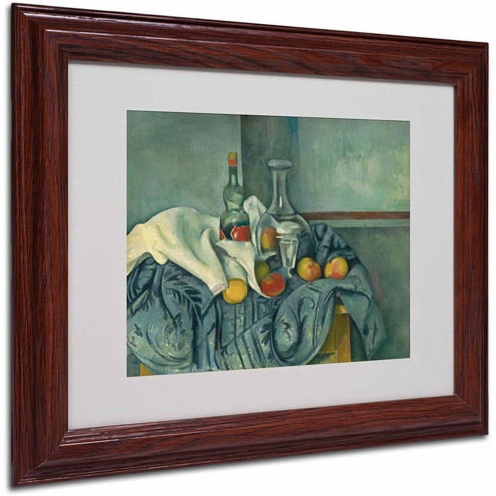 Trademark Fine Art "The Peppermint Bottle" Canvas Art by Paul Cezanne, Wood Frame