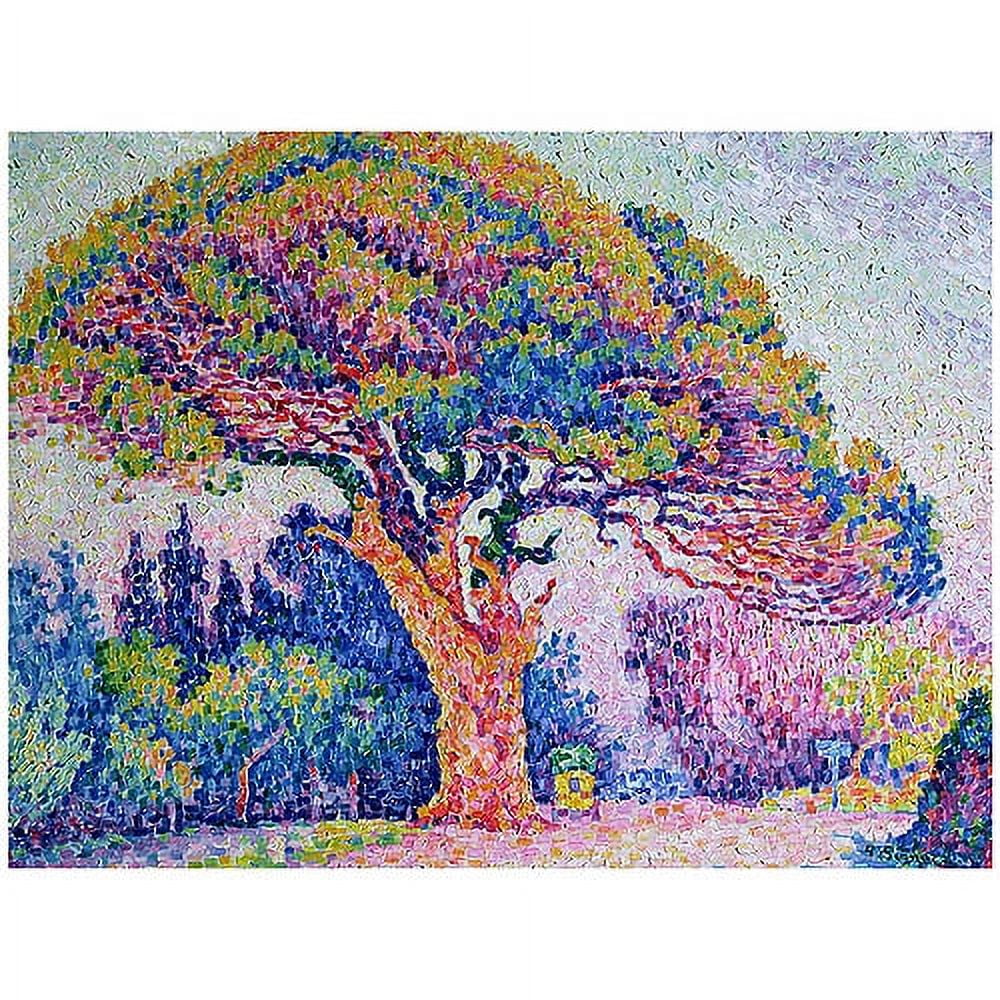 Colorful Abstract Pine Tree Canvas Print, 33x27 Inches