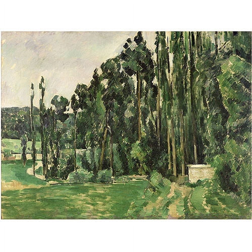 Trademark Fine Art "The Poplars 1879" Canvas Art by Paul Cezanne