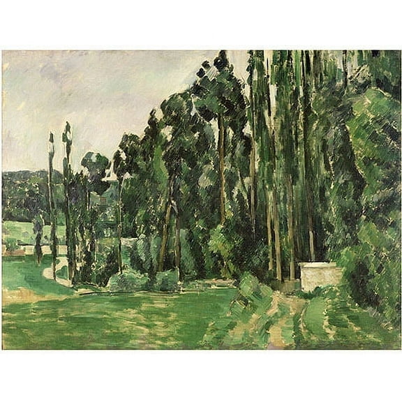 Trademark Fine Art "The Poplars 1879" Canvas Art by Paul Cezanne