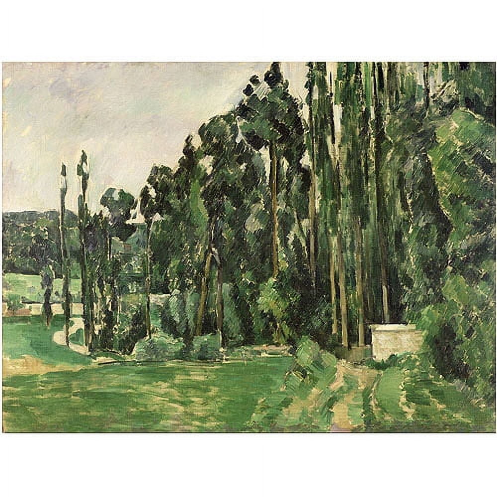 Trademark Fine Art "The Poplars 1879" Canvas Art by Paul Cezanne