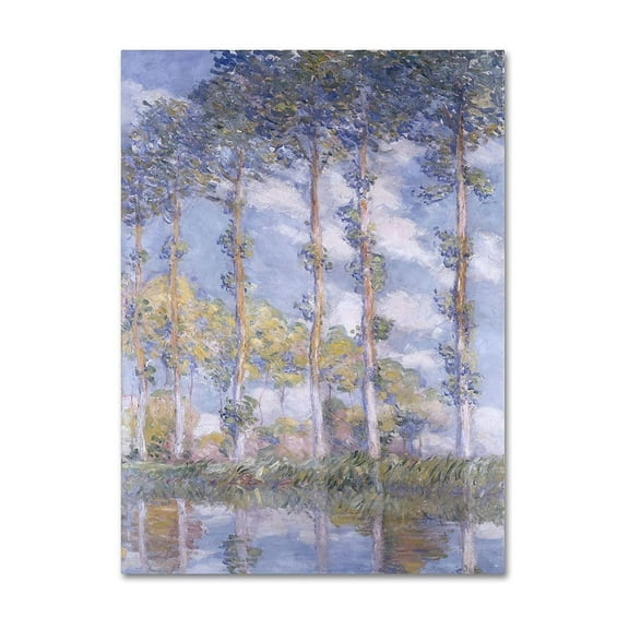 Trademark Fine Art "The Poplars" Canvas Art by Claude Monet