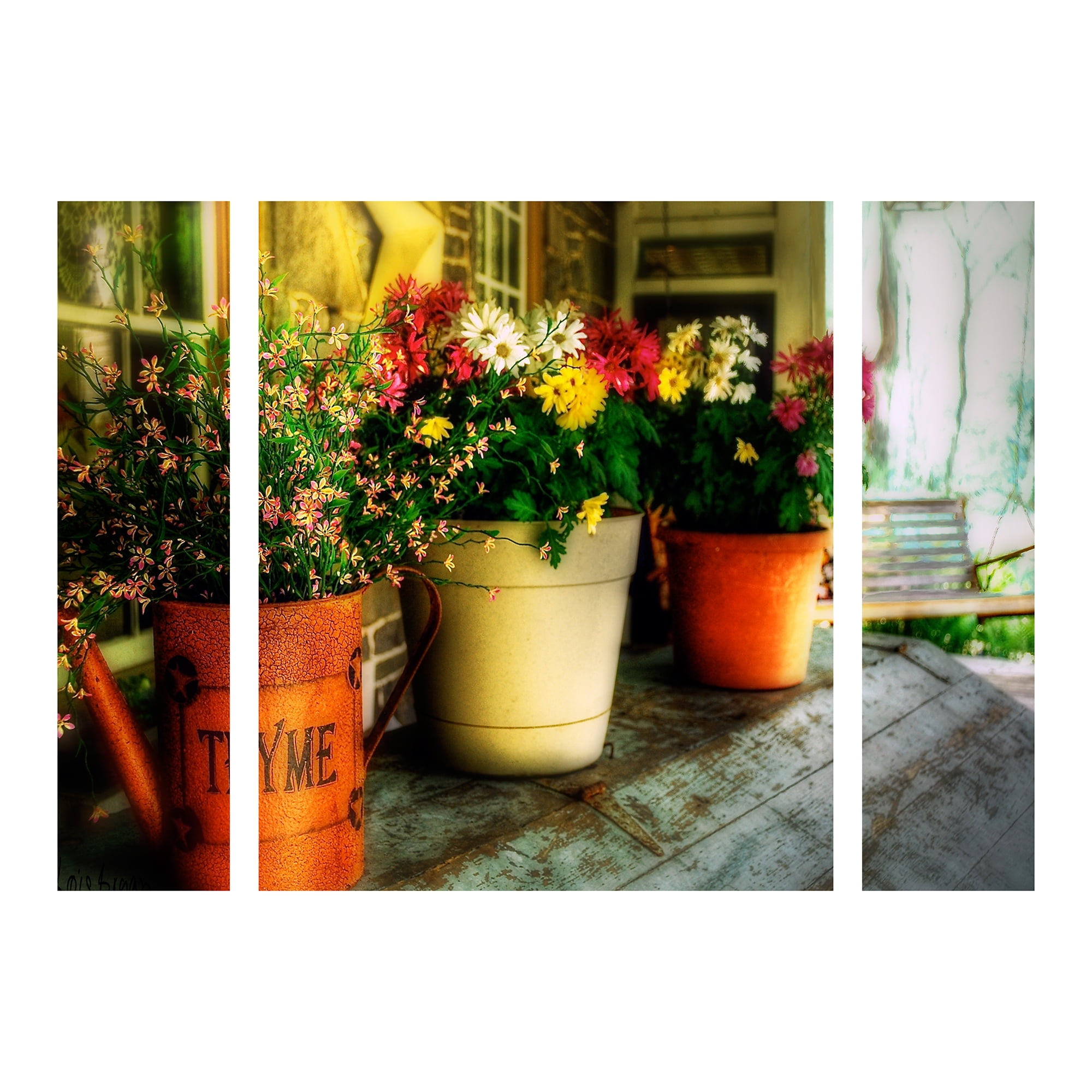 Trademark Fine Art 'The Porch Swing' Multi-Panel Canvas Art Set by Lois Bryan