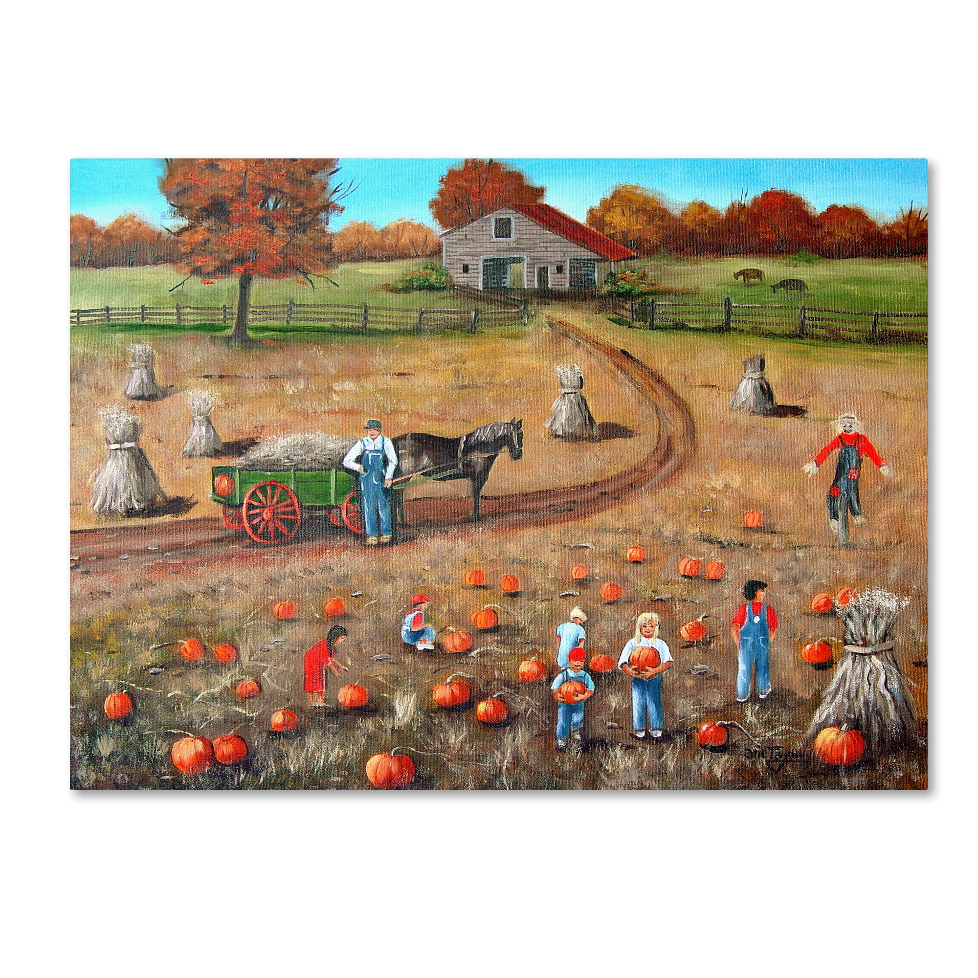 Trademark Fine Art 'The Pumpkin Patch' Canvas Art by Arie Reinhardt Taylor