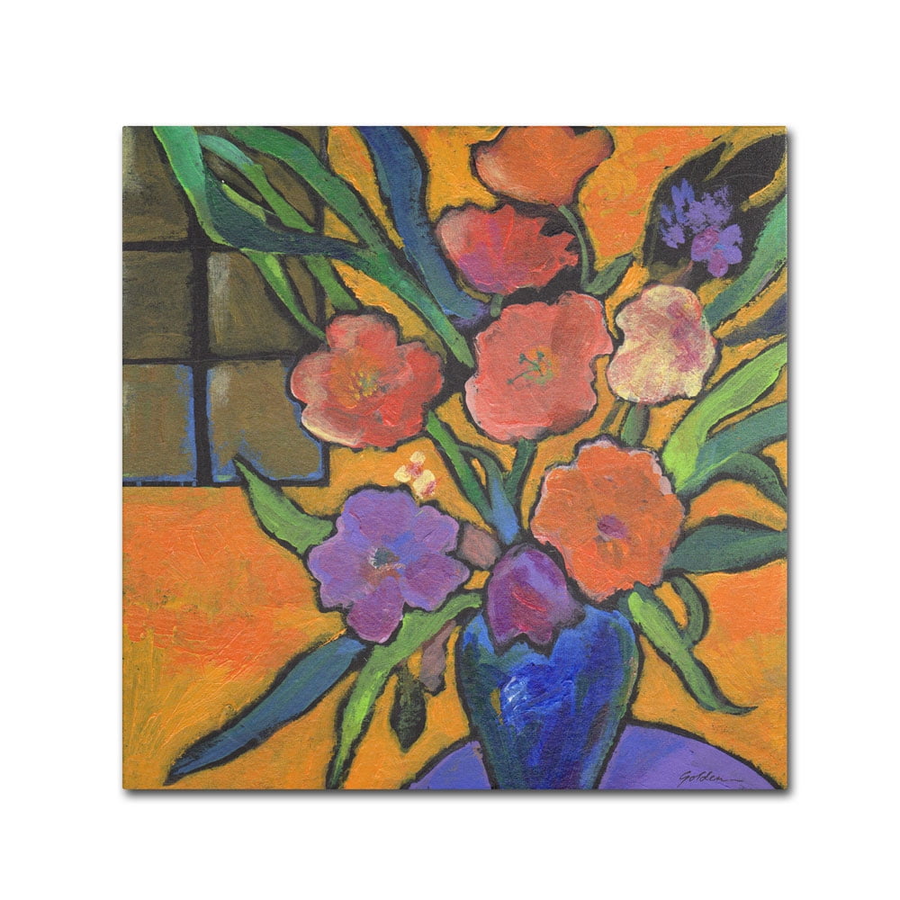 Trademark Fine Art "The Purple Table" Canvas Art by Sheila Golden
