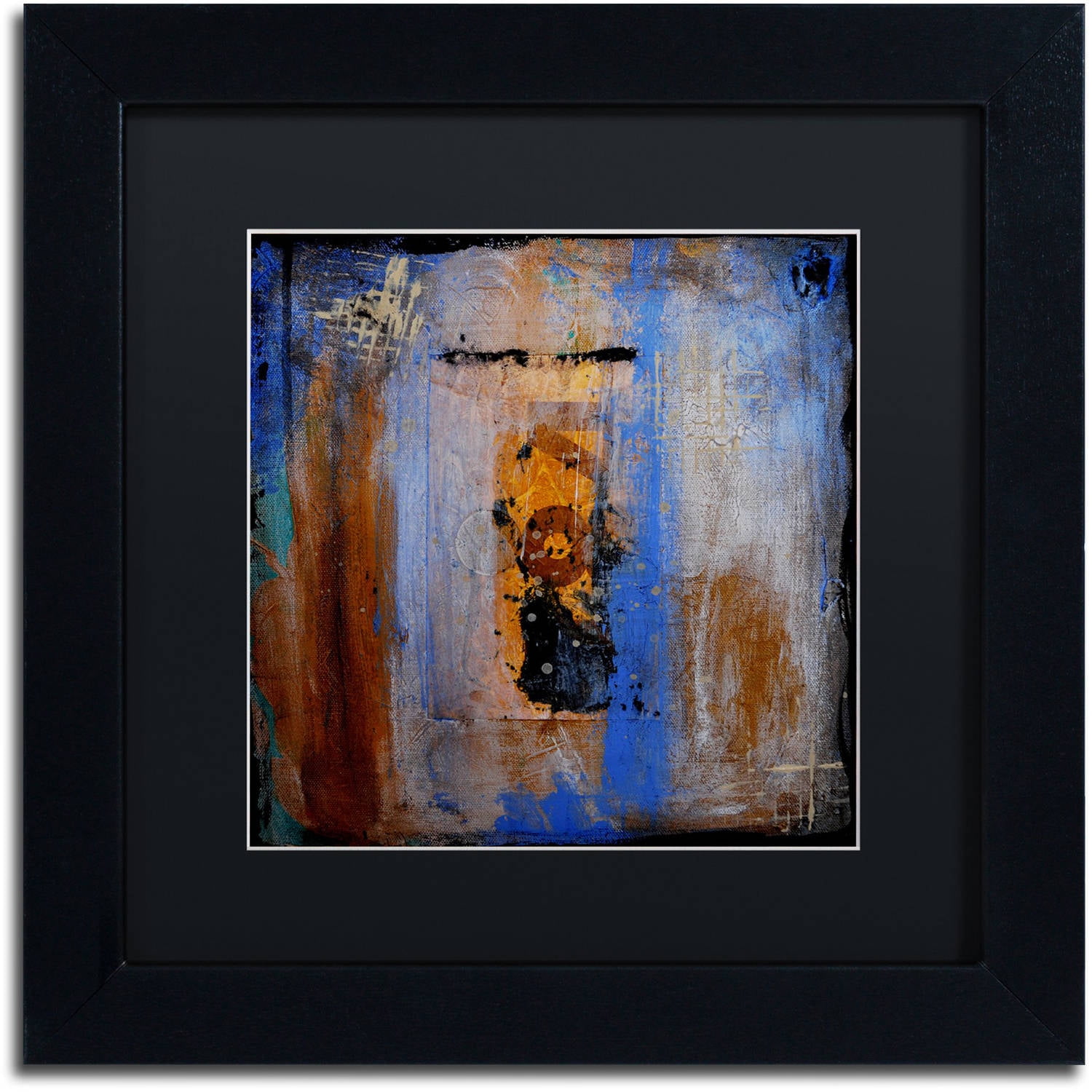 Trademark Fine Art "The Race" Canvas Art by Nicole Dietz Black Matte, Black Frame