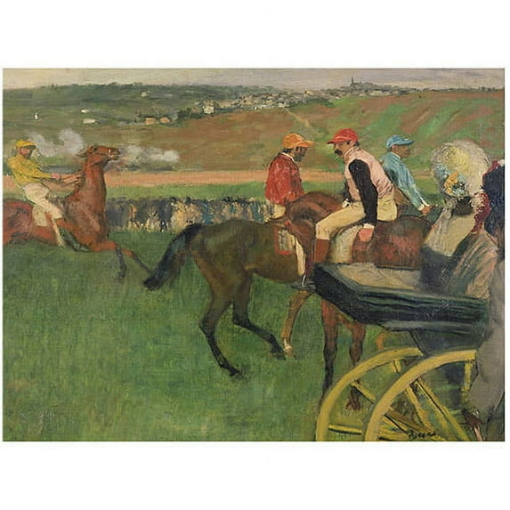 Trademark Fine Art "The Race Course" Canvas Art by Edgar Degas
