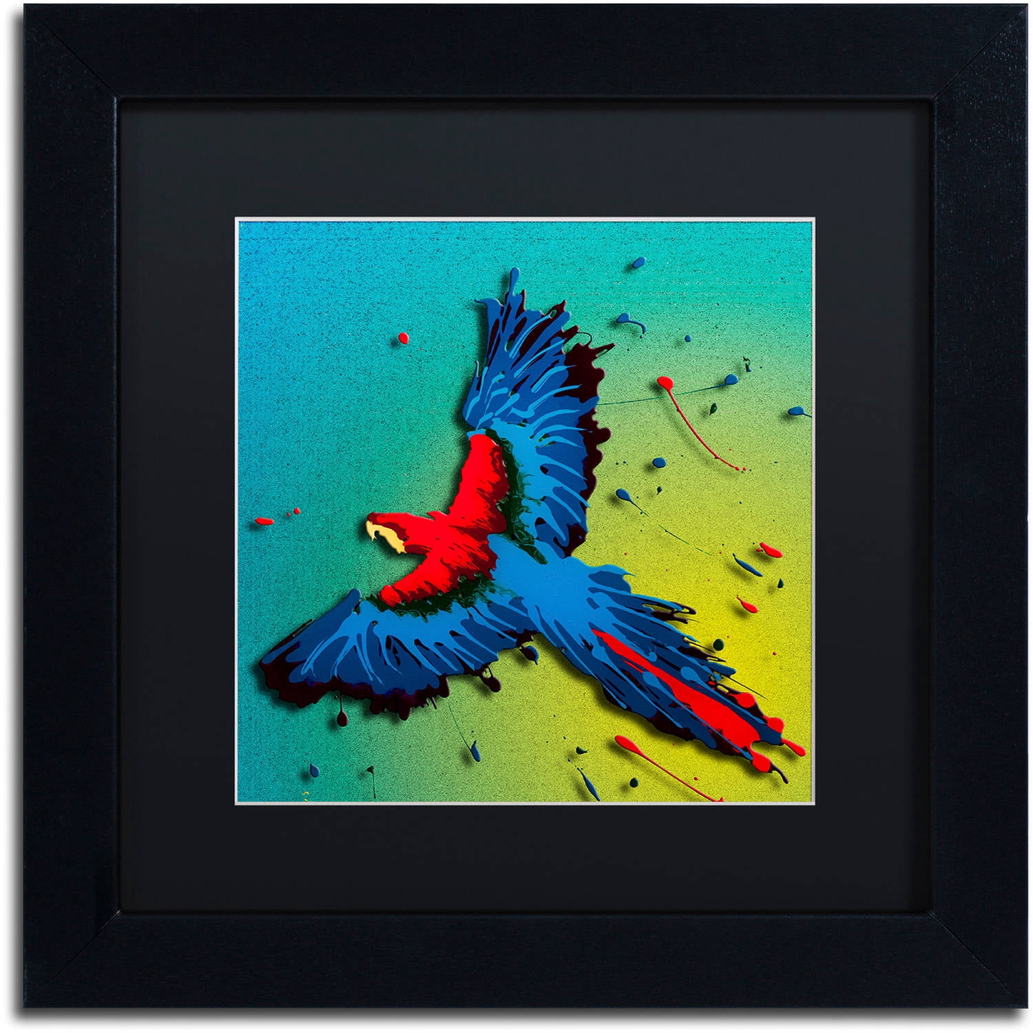 Trademark Fine Art "The Raven 4" Canvas Art by Roderick Stevens, Black Matte, Black Frame