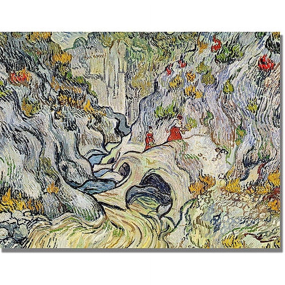 Trademark Fine Art "The Ravine of the Peyroulets" Canvas Art by Vincent van Gogh