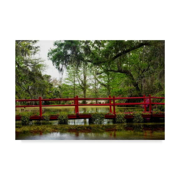 Trademark Fine Art 'The Red Bridge' Canvas Art by Danny Head
