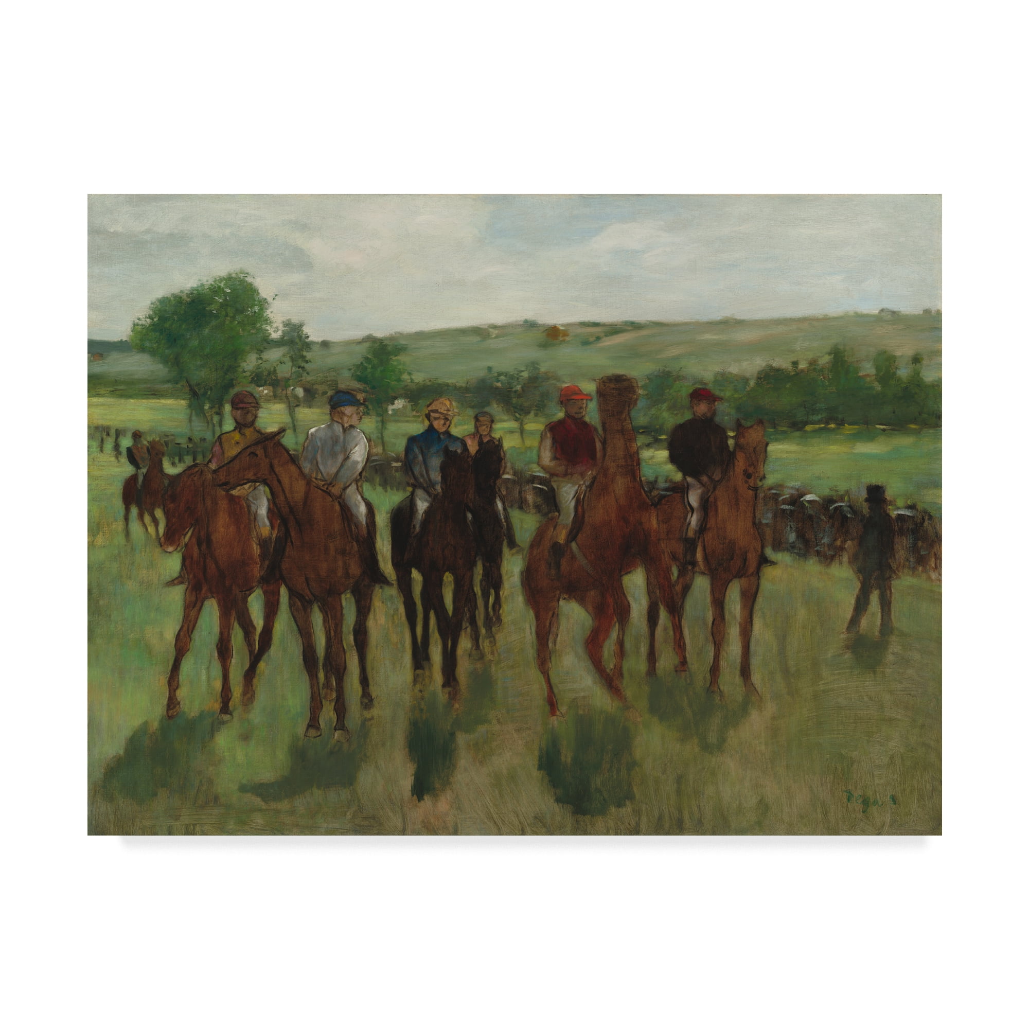 Trademark Fine Art 'The Riders' Canvas Art by Edgar Degas