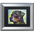 thumbnail image 1 of Trademark Fine Art "The Rottweiler" Canvas Art by Dean Russo, Black Matte, Silver Frame, 1 of 1