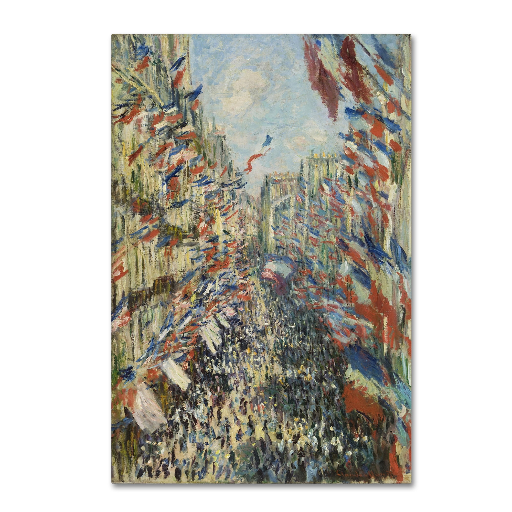 Trademark Fine Art 'The Rue Montorgueil In Paris' Canvas Art by Monet