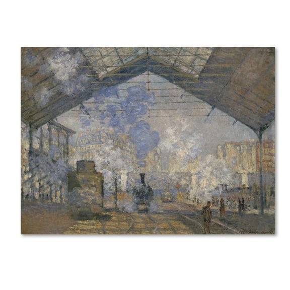 Trademark Fine Art 'The Saintlazare Station' Canvas Art by Monet