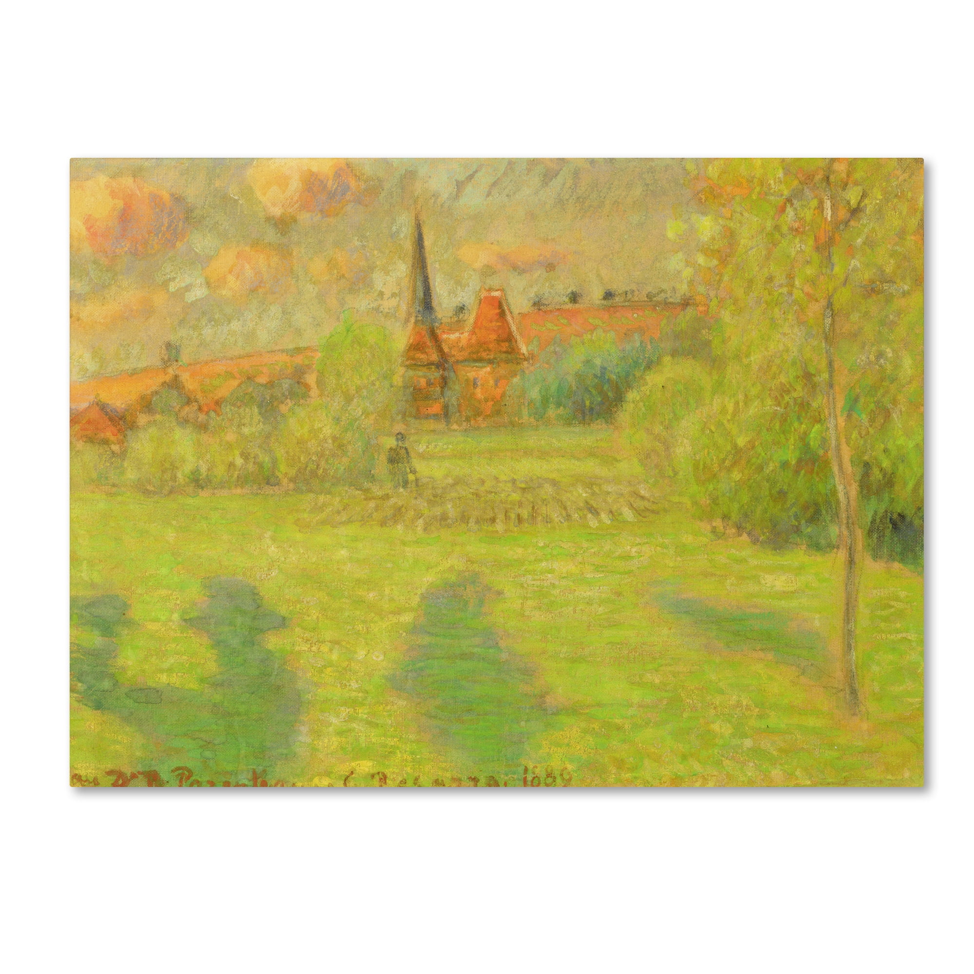 Camille Pissarro Green Nature Impressionist Canvas Art