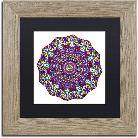 Trademark Fine Art "The Sigh Mandala" Canvas Art by Kathy G. Ahrens, Black Matte, Birch Frame
