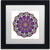 Trademark Fine Art "The Sigh Mandala" Canvas Art by Kathy G. Ahrens, White Matte, Black Frame