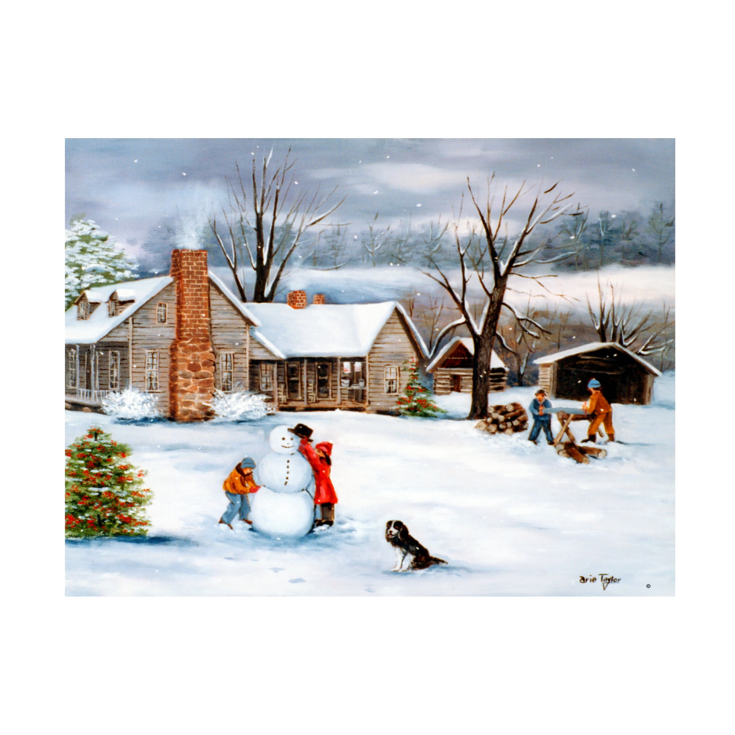 Trademark Fine Art 'The Snowman' Canvas Art by Arie Reinhardt Taylor