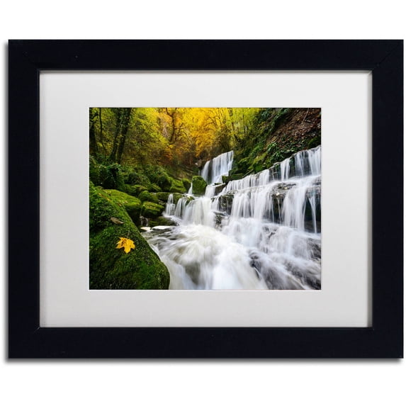 Trademark Fine Art "The Song of the Autumn" Canvas Art by Mathieu Rivrin, White Matte, Black Frame