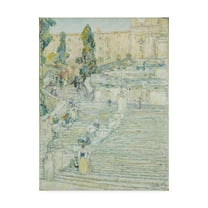 Trademark Fine Art 'The Spanish Stairs Rome' Canvas Art by Childe Frederick Hassam