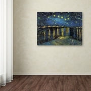 Trademark Fine Art "The Starry Night, 1888" Canvas Wall Art by Vincent van Gogh