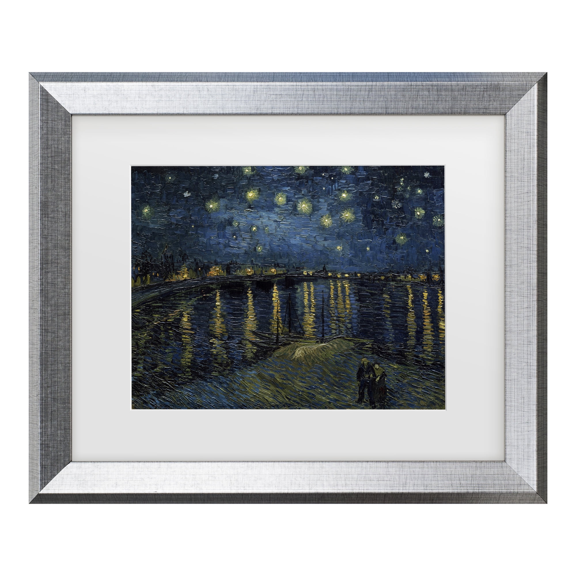 Trademark Fine Art 'The Starry Night II' Matted Framed Art by Vincent van Gogh