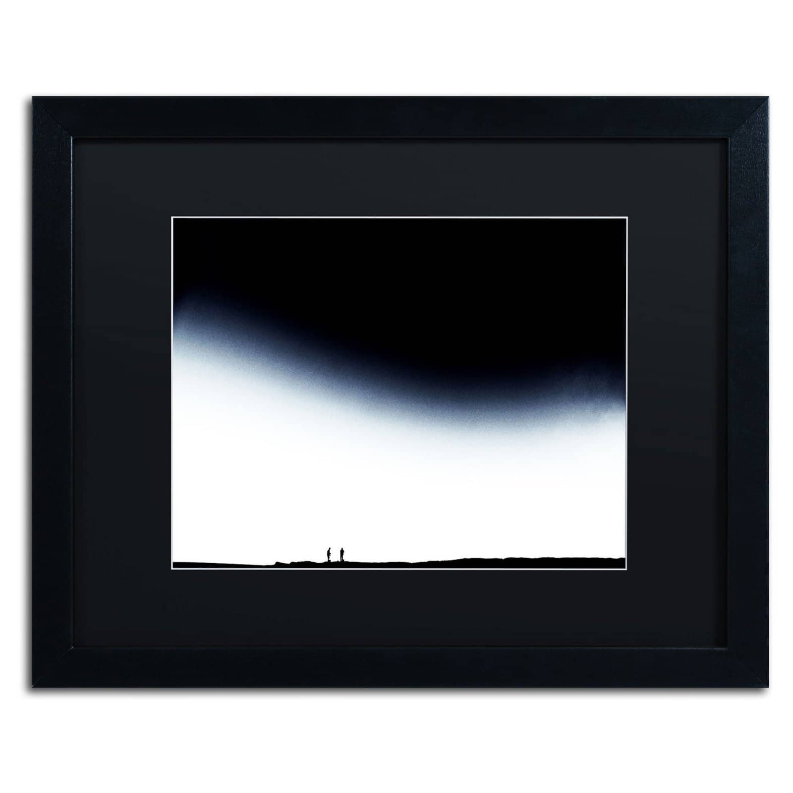 Trademark Fine Art "The Story of Us" Canvas Art by Beata Czyzowska Young, Black Matte, Black Frame