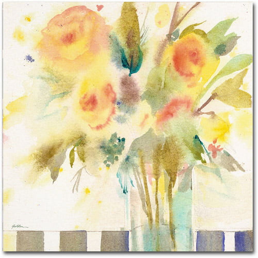 Trademark Fine Art "The Striped Table" Canvas Wall Art by Sheila Golden