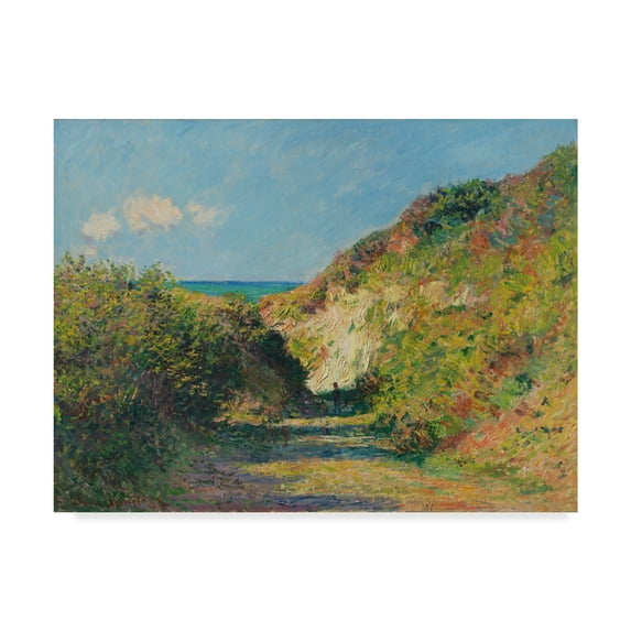 Trademark Fine Art 'The Sunken Path, 1882' Canvas Art by Claude Monet