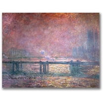 Trademark Fine Art Claude Monet The Thames at Charing Cross Canvas Wall Art - 18x24