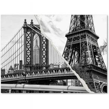 Trademark Fine Art "The Tower and the Bridge" Canvas Art by Philippe Hugonnard
