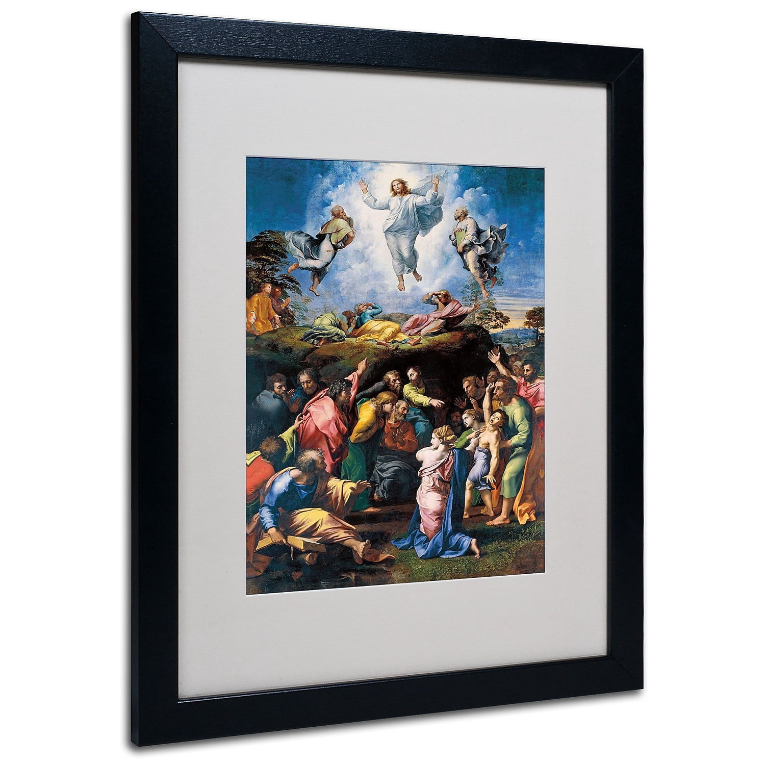 Trademark Fine Art "The Transfiguration 1519-20" Canvas Art by Raphael, Black Frame