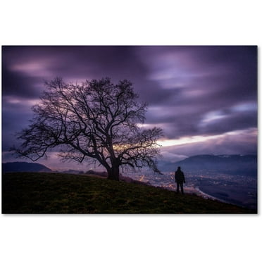 Trademark Fine Art "The Tree of Love Grenoble" Canvas Art by Mathieu Rivrin
