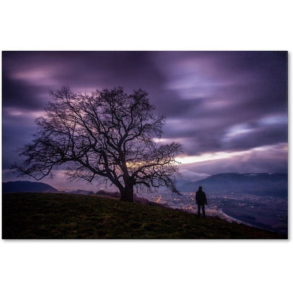 Trademark Fine Art "The Tree of Love Grenoble" Canvas Art by Mathieu Rivrin